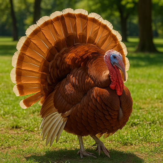 Bourbon Red Heritage Turkey Poults. (Pre-sale 2026)
