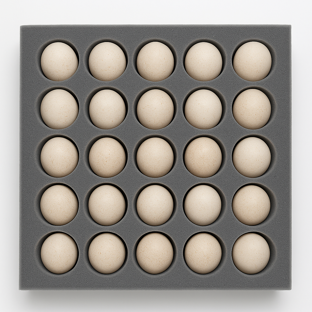 25 Hole Egg Shipping Foam – For Turkeys, Ducks & Chicken Eggs (Free Shipping)