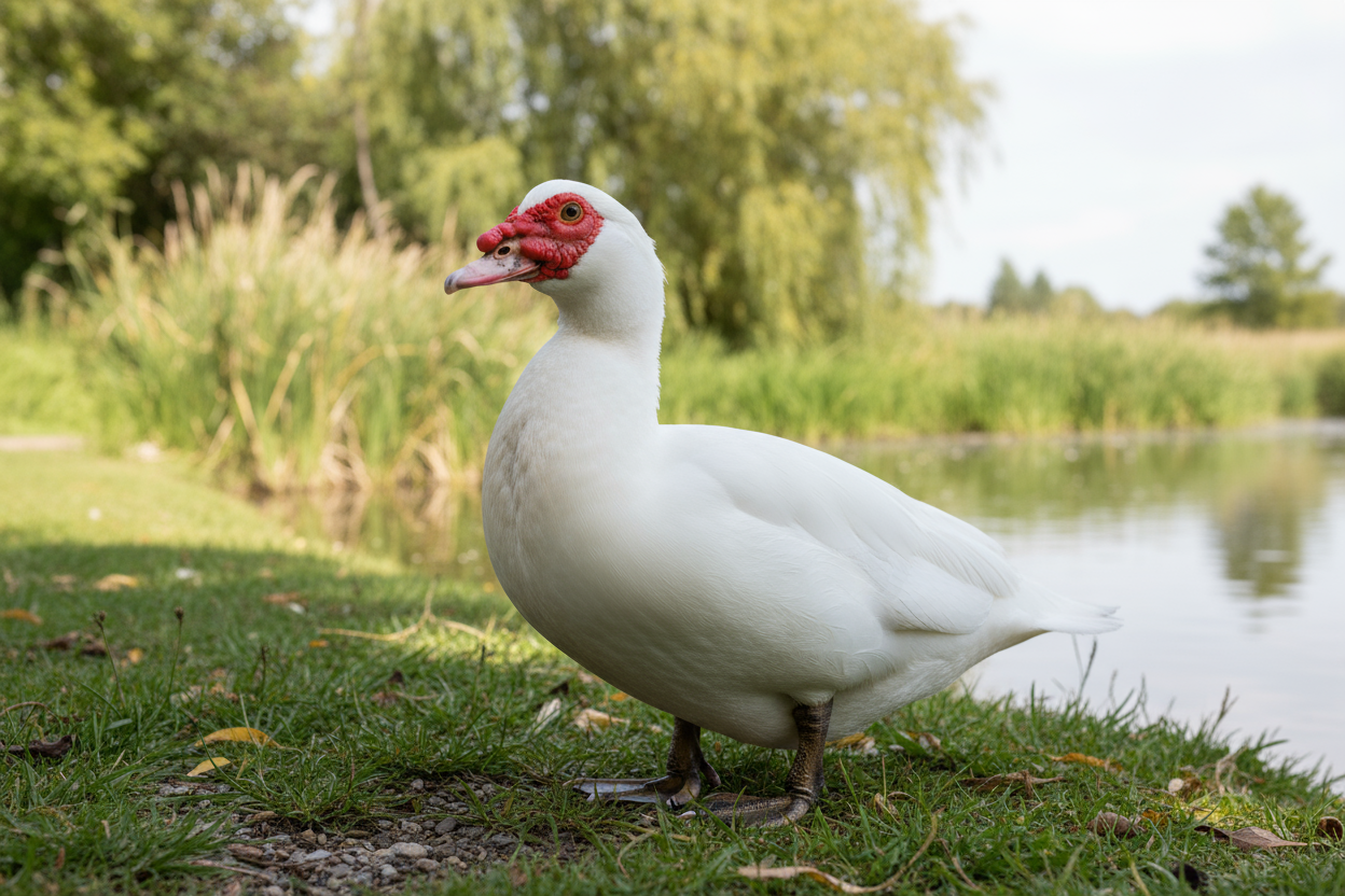 adult white Muscovy duck