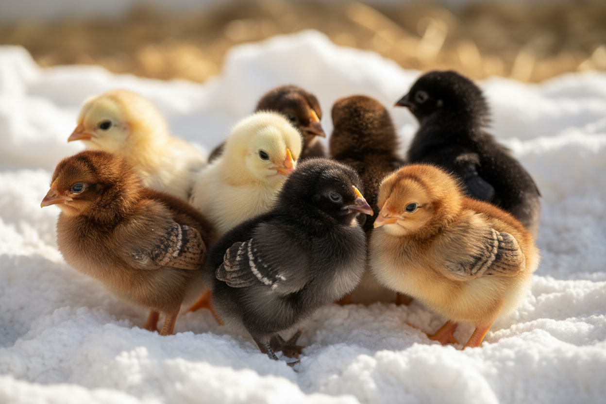 assorted baby chicks