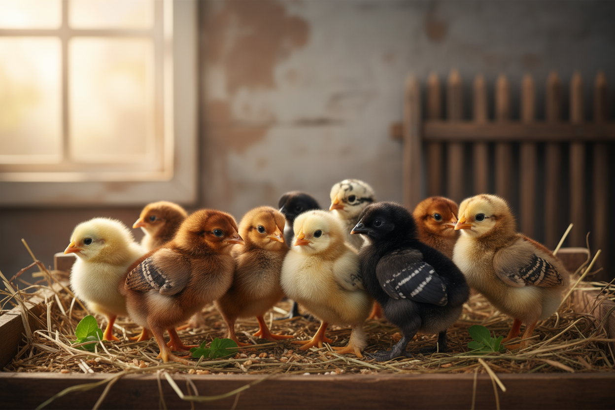 assorted baby chicks