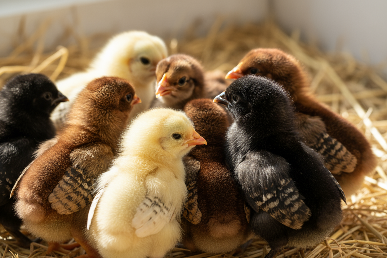 assorted baby chicks